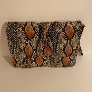 Big Buddha Snakeskin Clutch